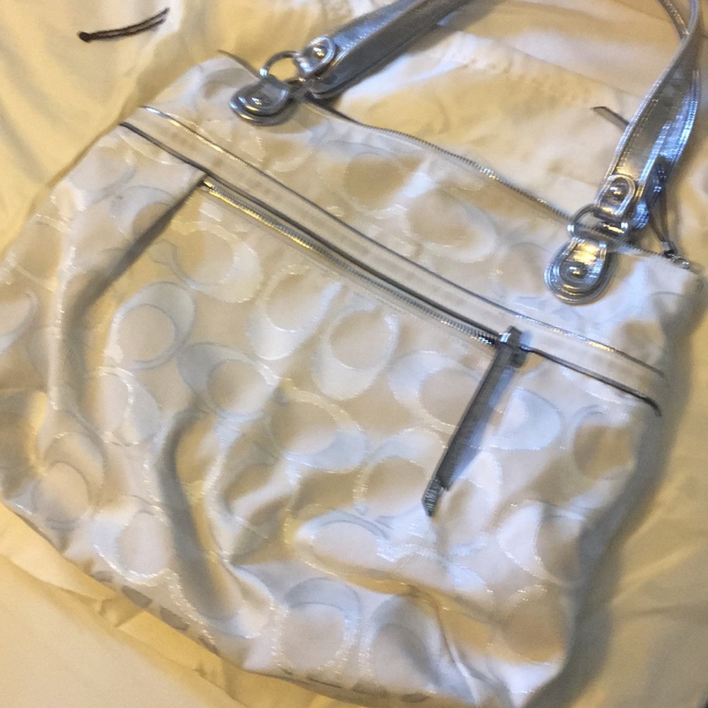 White coach bag